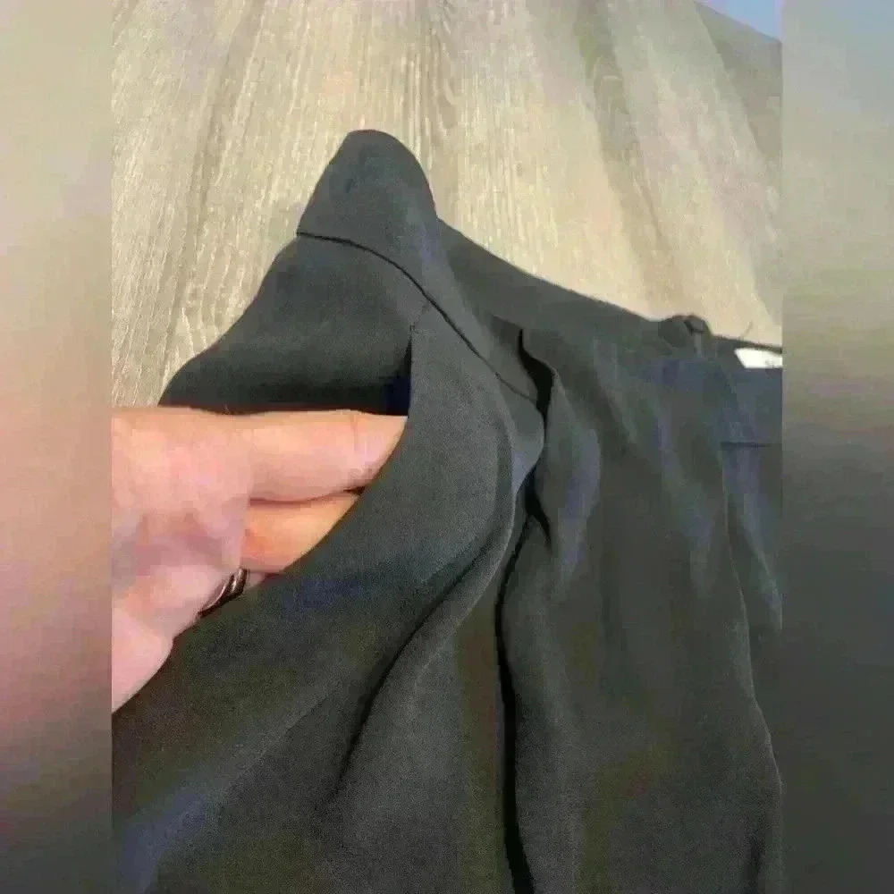 A.L.C black Skinny Pleated Pants Trousers - Picture 3 of 11